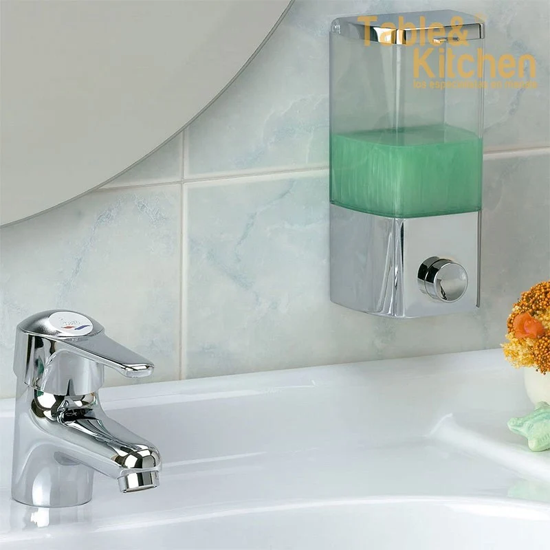 DISPENSADOR DE JABON PARED CROMADO