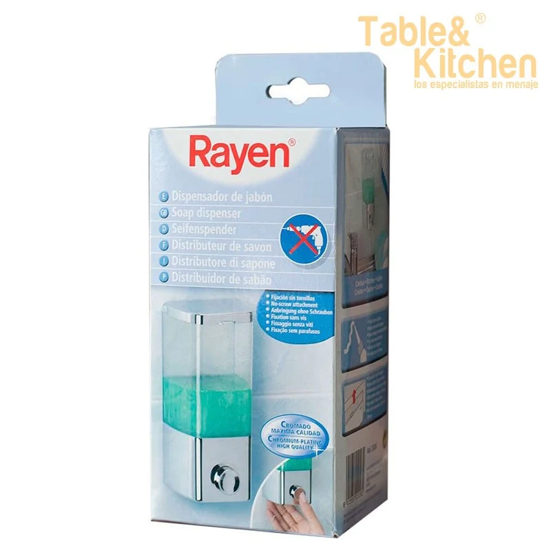 DISPENSADOR DE JABON PARED CROMADO