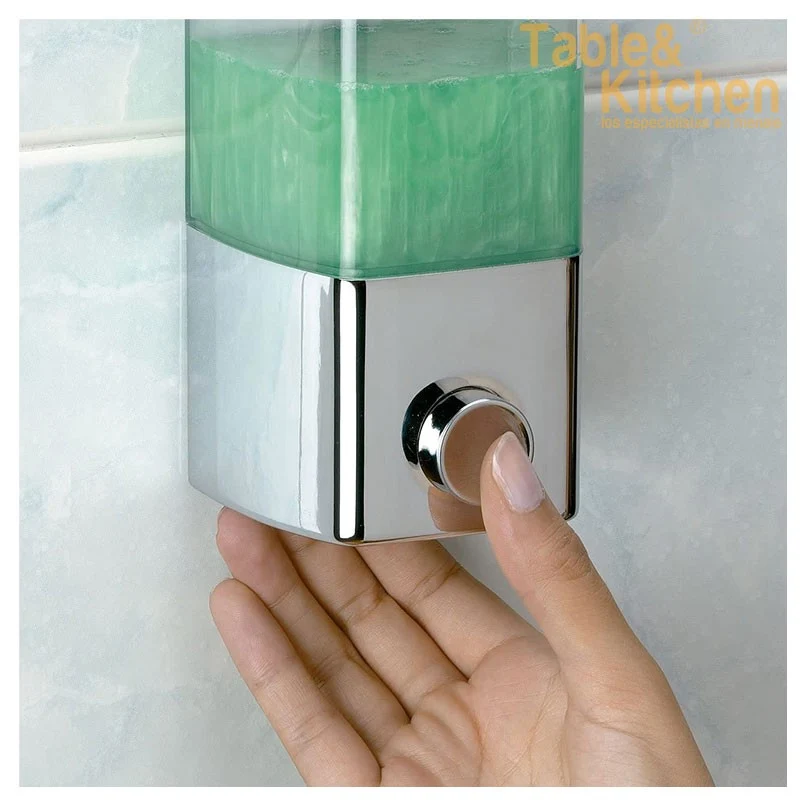 DISPENSADOR DE JABON PARED CROMADO