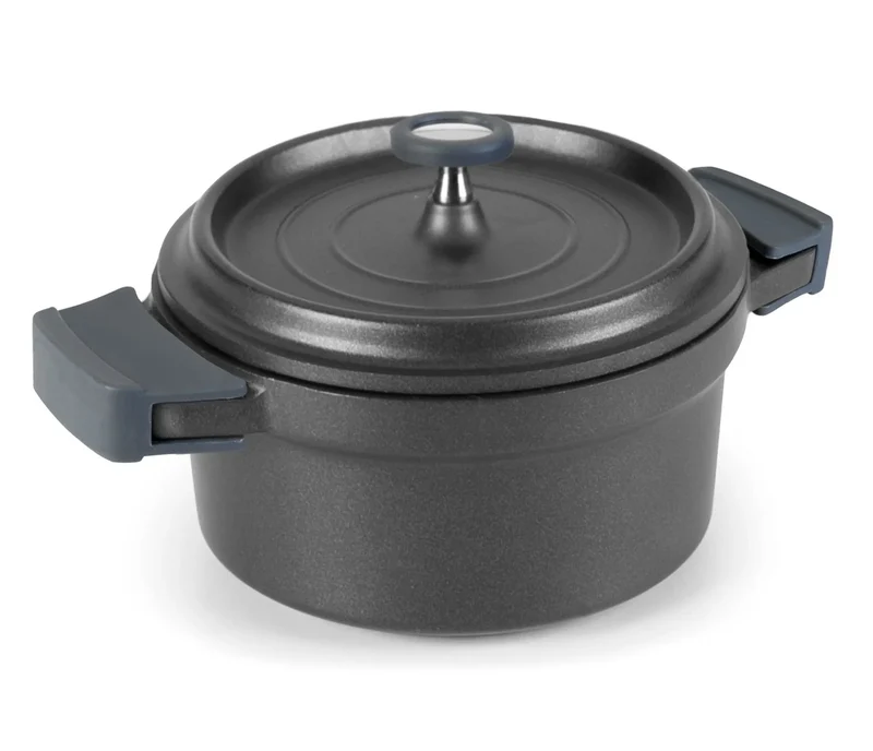 LACOR Cacerola con tapa negra Cocotte 25917