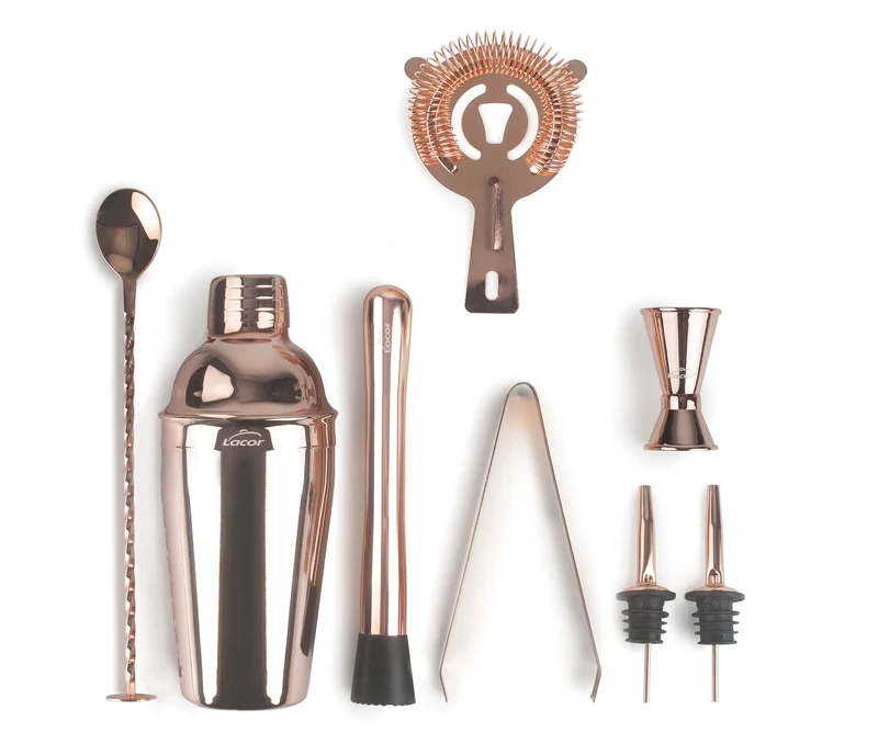 LACOR Juego de utensilios de coctelería Inox Cobre 62182