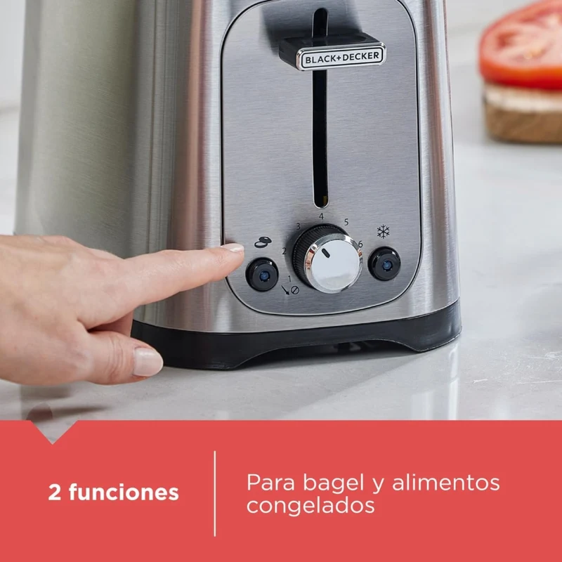 Black & Decker Tostador de Pan 2 Rebanadas, TR1227-0SDLA