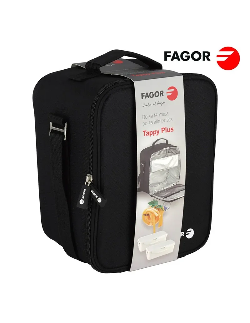 FAGOR Tappy Max bolsa refrigerada + 2 tuppers comida (0,8L + 1,2L)