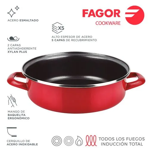 FAGOR Tartera OPTIMAX Ø24 rojo mate