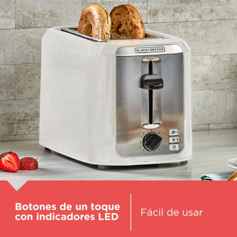 Black & Decker Tostador de Pan 2 Rebanadas, TR7827-1WDLA