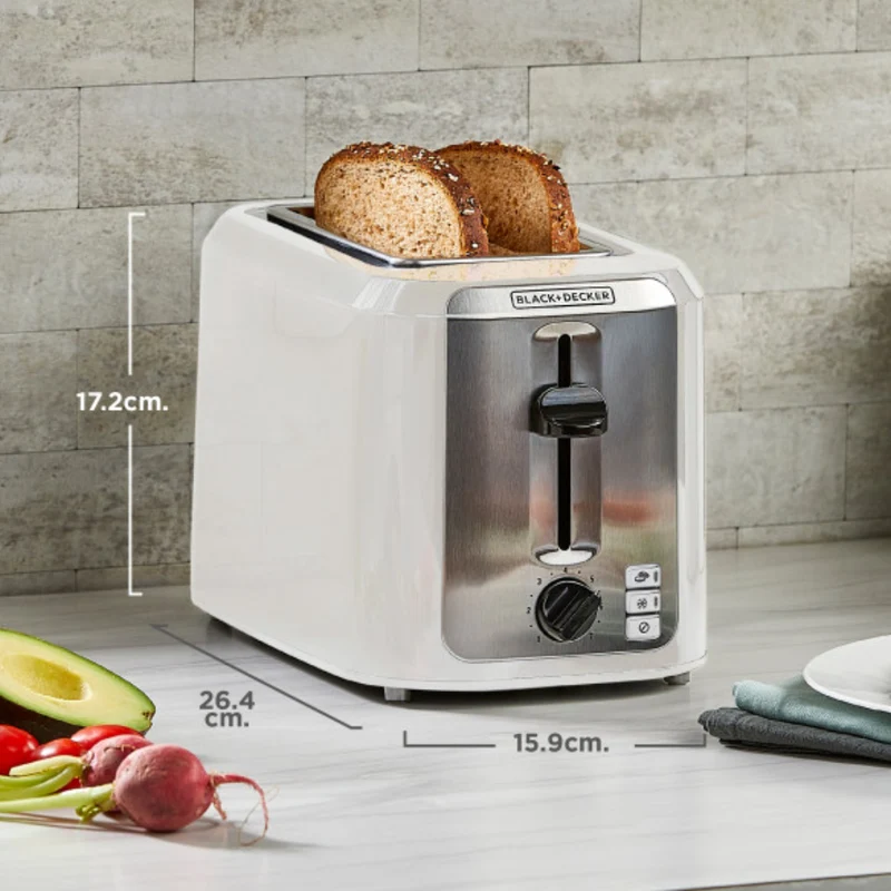 Black & Decker Tostador de Pan 2 Rebanadas, TR7827-1WDLA